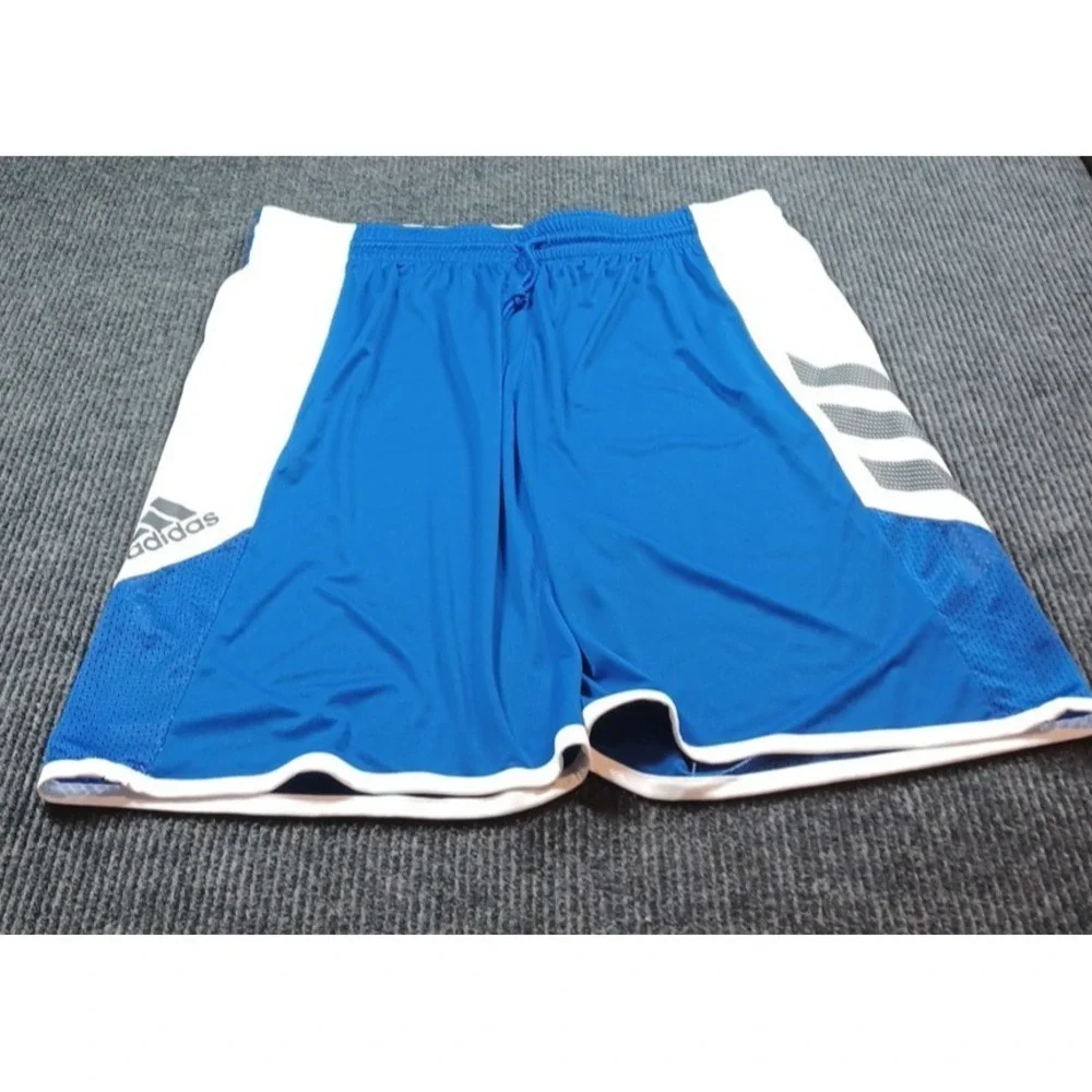 Adidas Men's Prime green Loose Fit Shorts 3XLT Drawstring Blue Run Workout‎